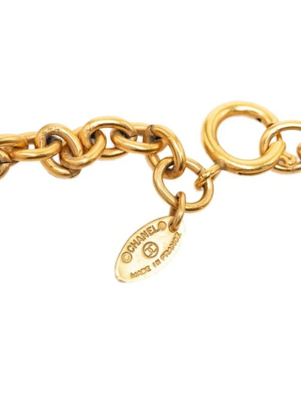 Chanel Logo Necklace Gold Plated